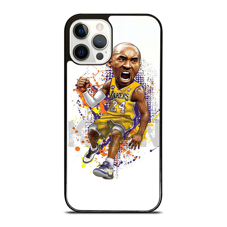 LA LAKERS KOBE BRYANT CARTOON iPhone 12 Pro Case Cover