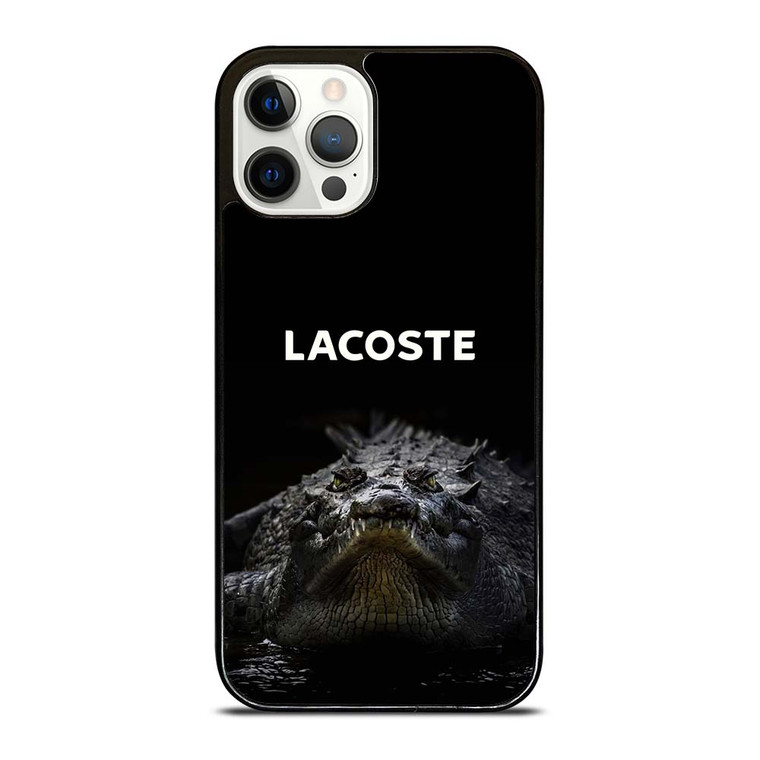 LACOSTE CROCODILE BLACK iPhone 12 Pro Case Cover