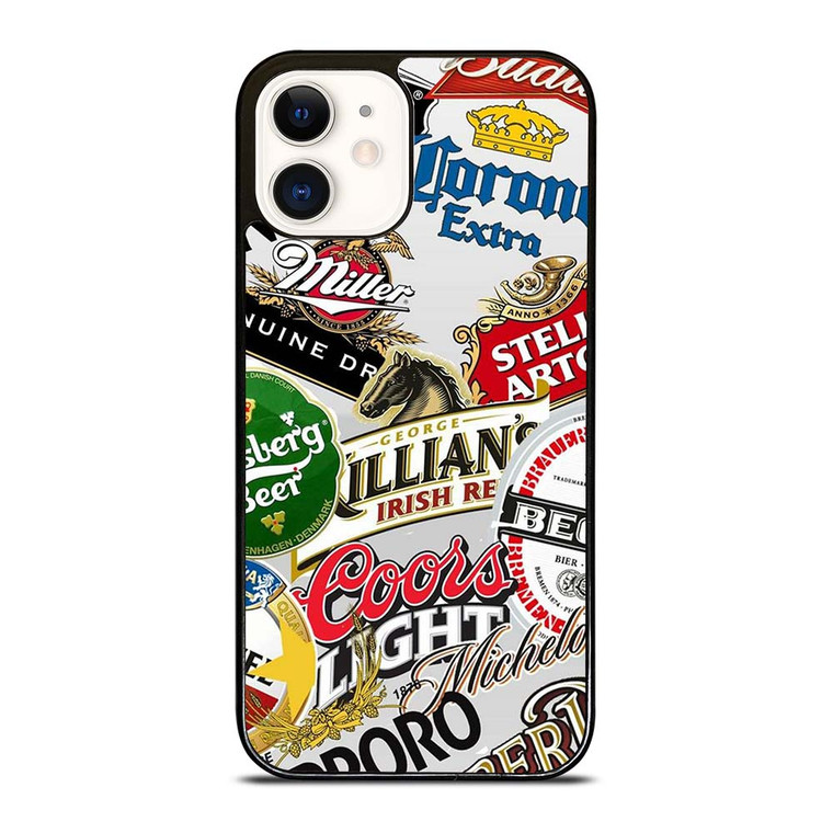 ALL BEER BRAND LOGO iPhone 12 Case Cover