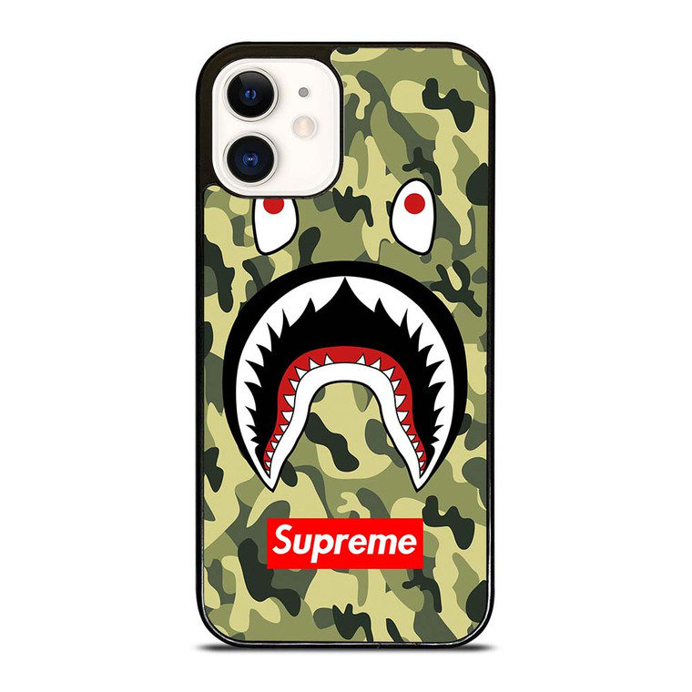BAPE BATHING CAMO SHARK SUPREME iPhone 12 Case Cover
