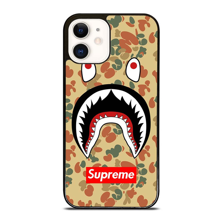 BAPE CAMO SHARK SUPREME iPhone 12 Case Cover