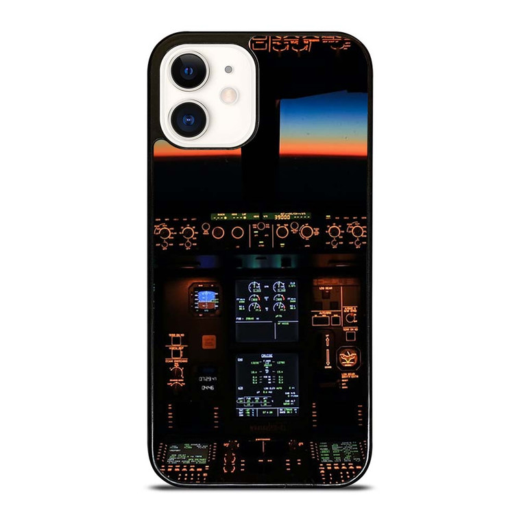 BOEING PLANE COCKPIT iPhone 12 Case Cover BOEING PLANE COCKPIT iPhone 12 Case Cover