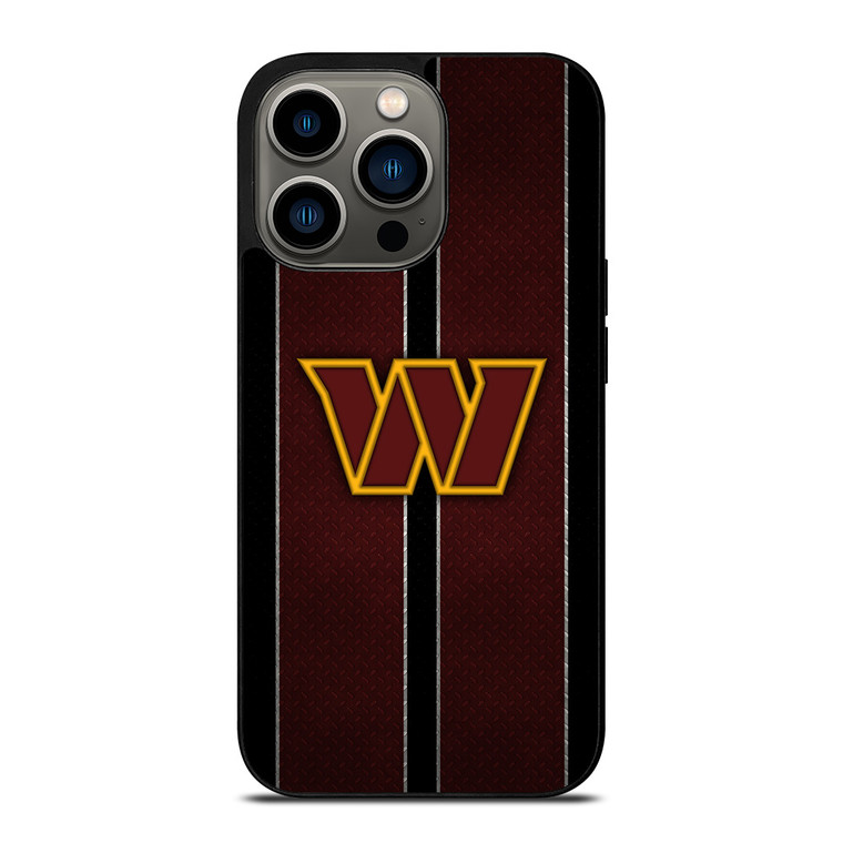 WASHINGTON COMMANDERS NFL METAL STRIPE iPhone 13 Pro Case Cover