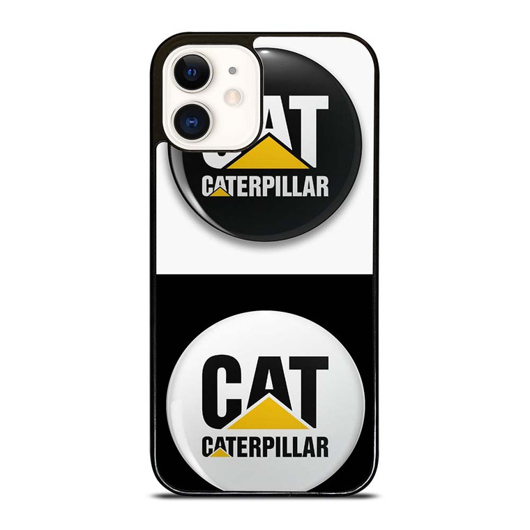 CAT CATERPILLAR WHITE BLACK iPhone 12 Case Cover