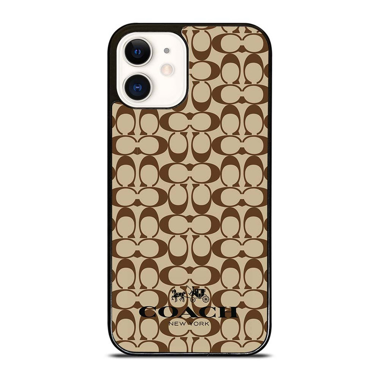 COACH NEW YORK BROWN iPhone 12 Case Cover