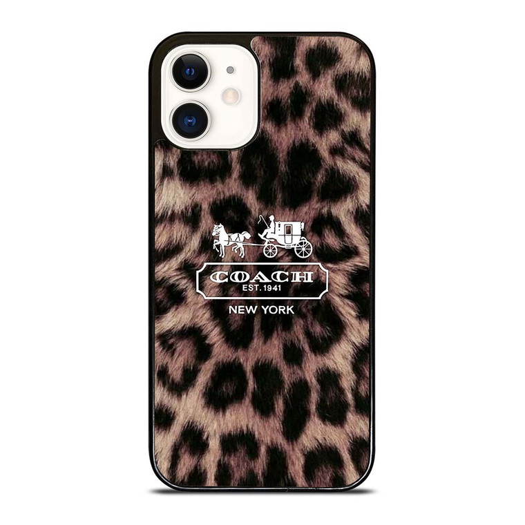 COACH NEW YORK LEOPARD iPhone 12 Case Cover
