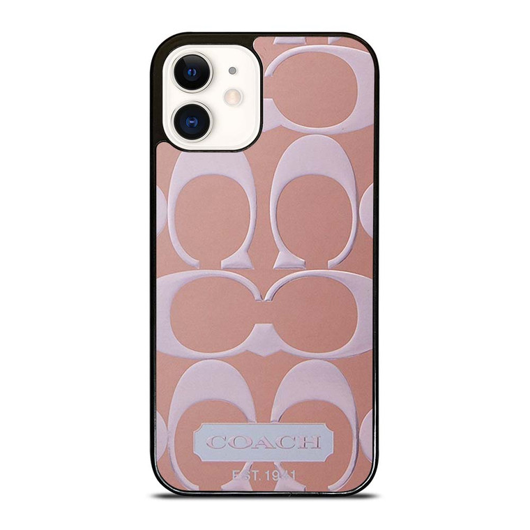 COACH NEW YORK PINK PATTERN iPhone 12 Case Cover