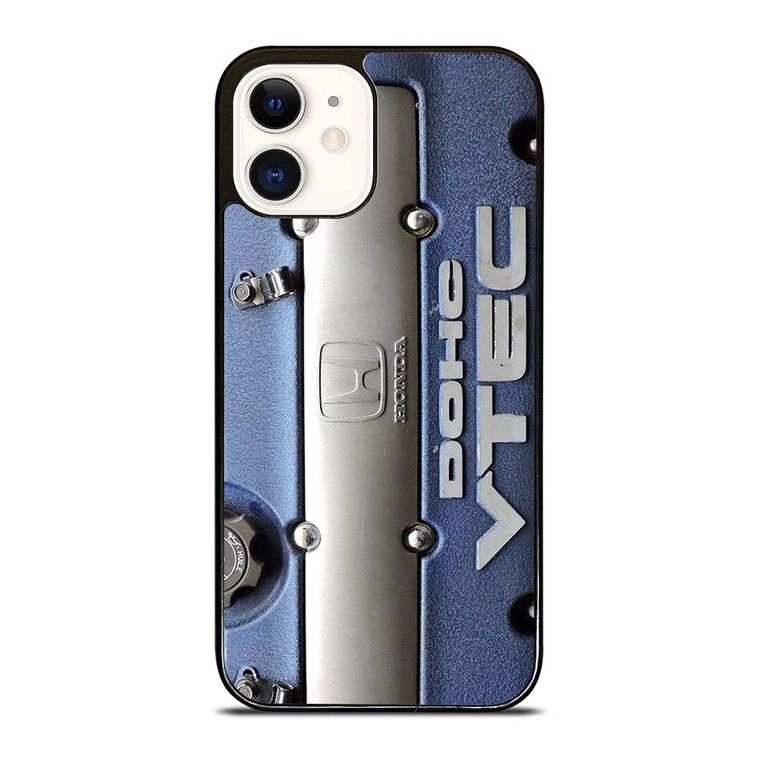 DOHC VTEC HONDA ENGINE BLUE iPhone 12 Case Cover