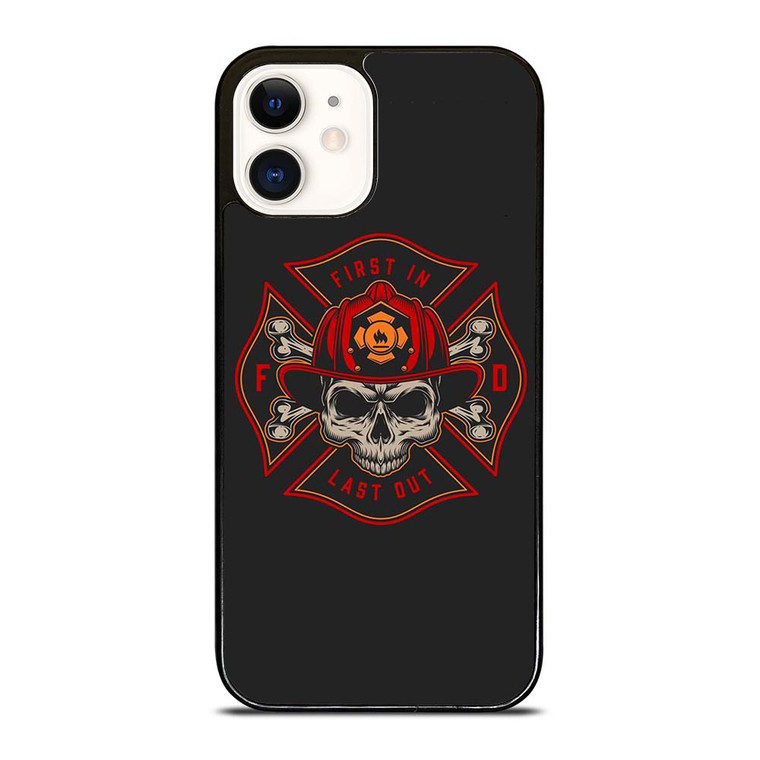 FIREFIGHTER FIREMAN SKULL LOGO iPhone 12 Case Cover