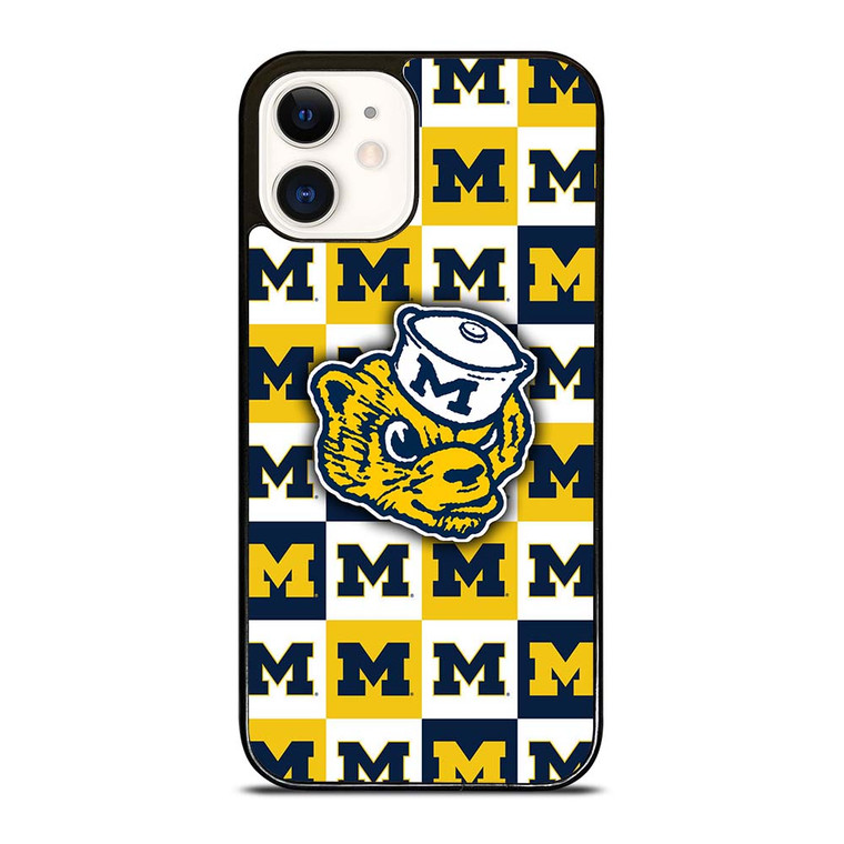 FOOTBALL MASCOT MICHIGAN WOLVERINES iPhone 12 Case Cover