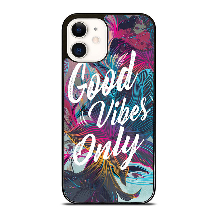 GOOD VIBES ONLY VINTAGE iPhone 12 Case Cover