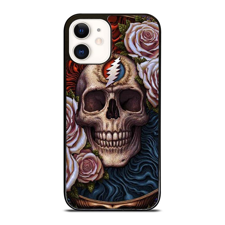 GRATEFUL DEAD SKULL AND ROSE LOGO iPhone 12 Case Cover