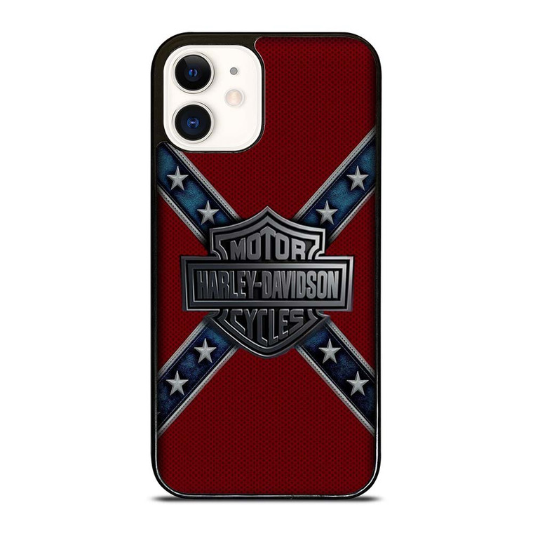 HARLEY DAVIDSON FLAG CARBON iPhone 12 Case Cover