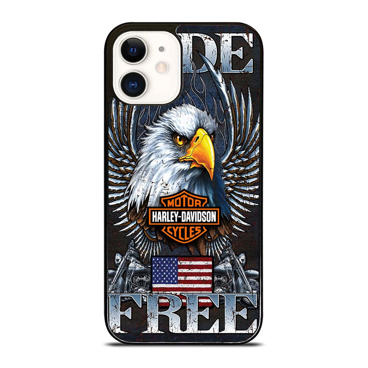 HARLEY DAVIDSON FREE RIDE EAGLE iPhone 12 Case Cover