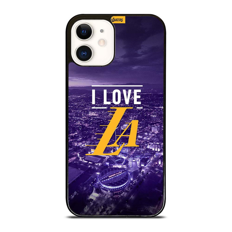 I LOVE LA LAKERS NBA LOGO iPhone 12 Case Cover
