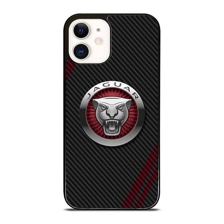 JAGUAR CARBON STRIPE LOGO iPhone 12 Case Cover