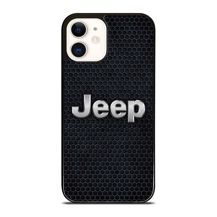 JEEP BLACK METAL LOGO iPhone 12 Case Cover
