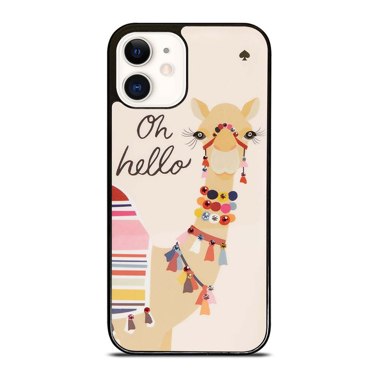 KATE SPADE CAMEL OH HELLO iPhone 12 Case Cover