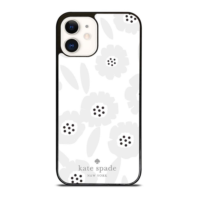 KATE SPADE GREY FLOWER iPhone 12 Case Cover