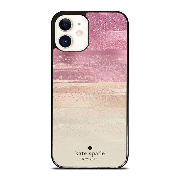 KATE SPADE NEW YORK ROSE GOLD GLITTER iPhone 12 Case Cover