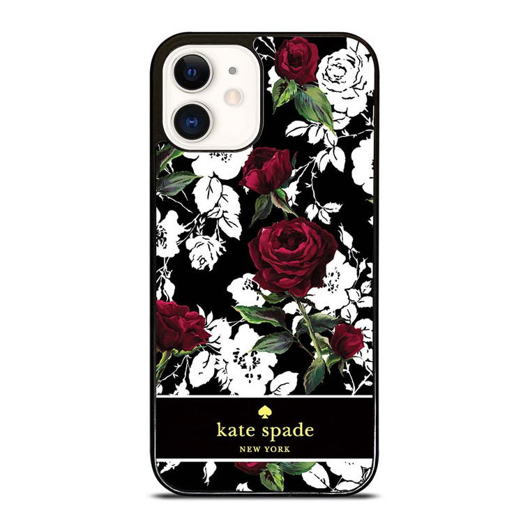 KATE SPADE ROSE RED WHITE iPhone 12 Case Cover
