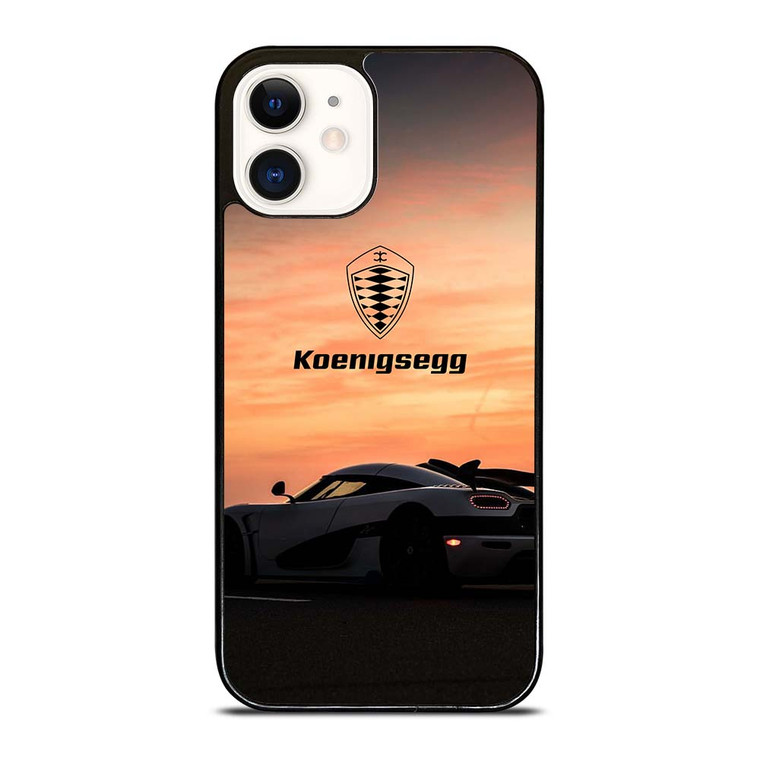 KOENIGSEGG CAR SUNSET LOGO iPhone 12 Case Cover KOENIGSEGG CAR SUNSET LOGO iPhone 12 Case Cover