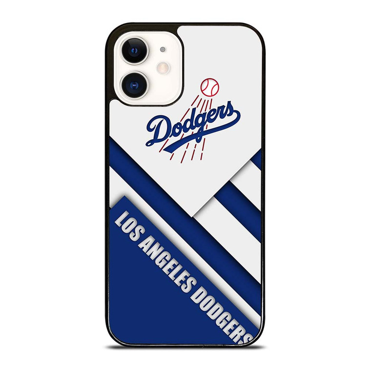 LA DODGERS WHITE BLUE STRIPS iPhone 12 Case Cover