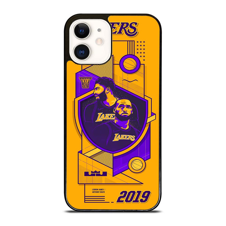 LA LAKERS LEBRON JAMES & ANTHONY DAVIS iPhone 12 Case Cover