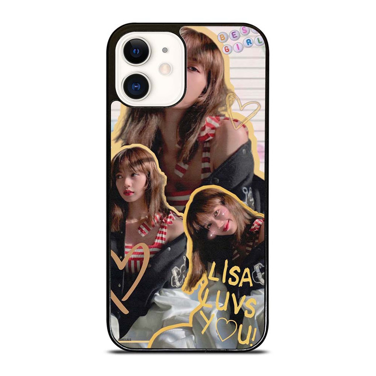 LALISA BLACKPINK CUTE COLLAGE iPhone 12 Case Cover