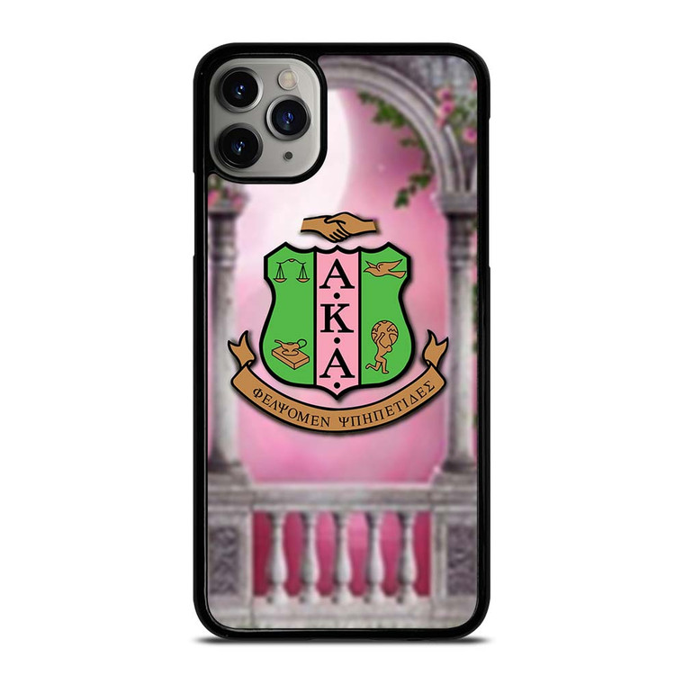AKA PINK AND GREEN LOGO iPhone 11 Pro Max Case Cover