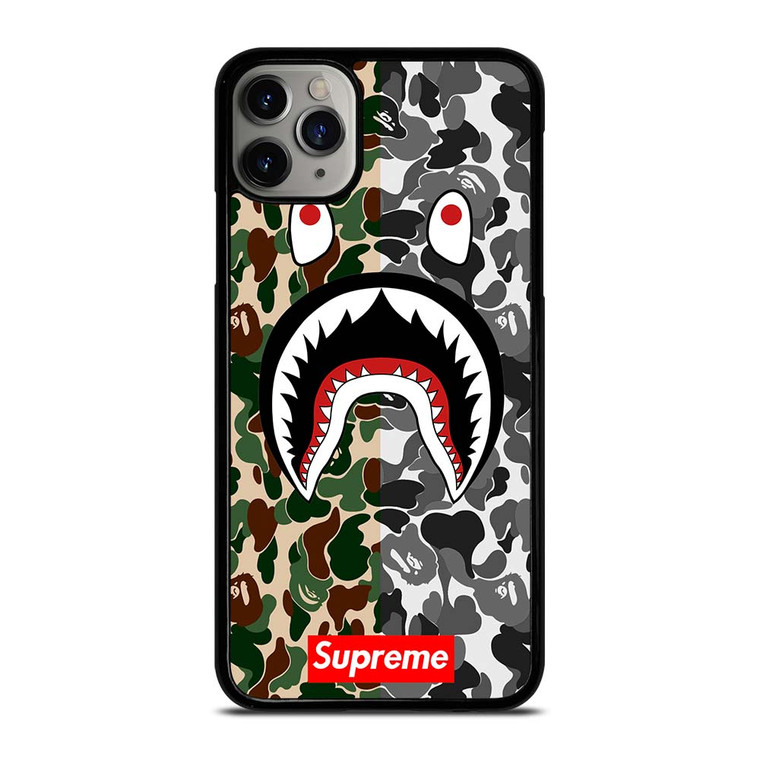 BAPE SHARK SUPREME CAMO 2 iPhone 11 Pro Max Case Cover