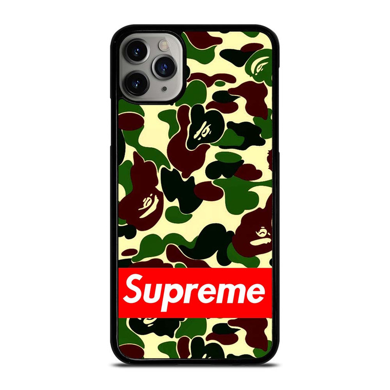 CAMO BAPE SUPREME iPhone 11 Pro Max Case Cover