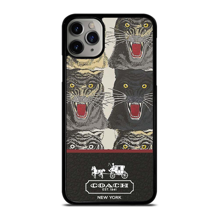 COACH NEW YORK TIGER FACE PATTERN iPhone 11 Pro Max Case Cover