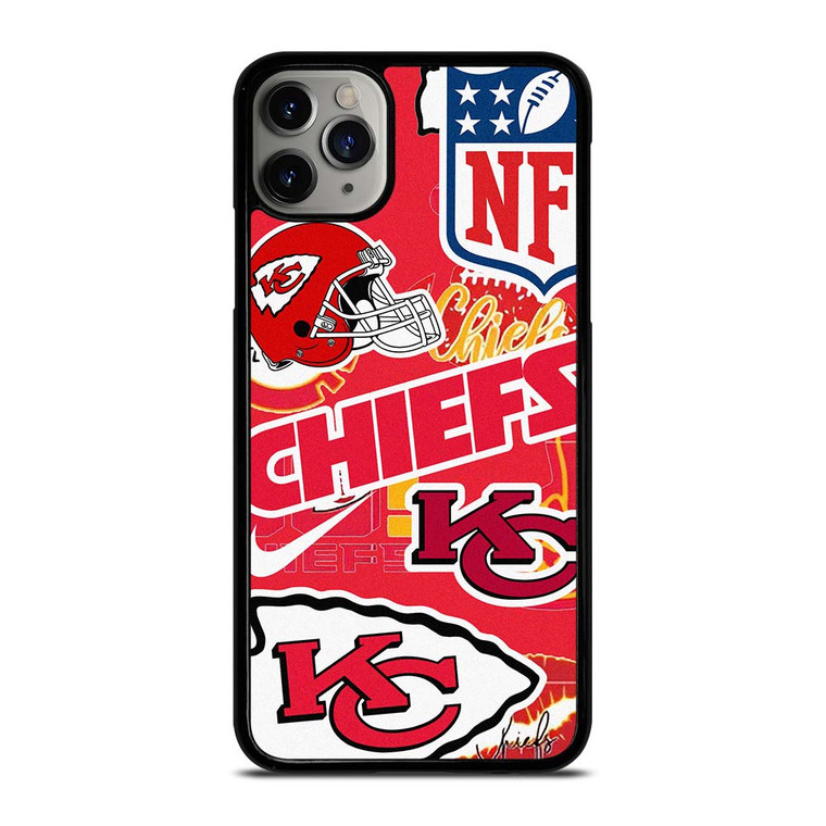 KANSAS CITY CHIEFS NFL STICKER BOMB iPhone 11 Pro Max Case Cover