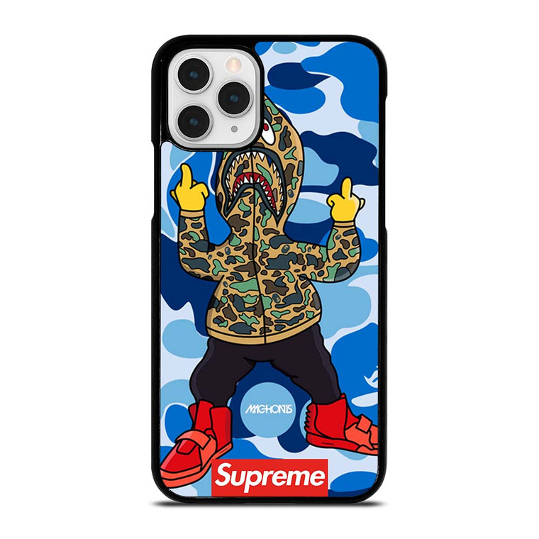BATHING APE SUPREME SHARK CAMO iPhone 11 Pro Case Cover