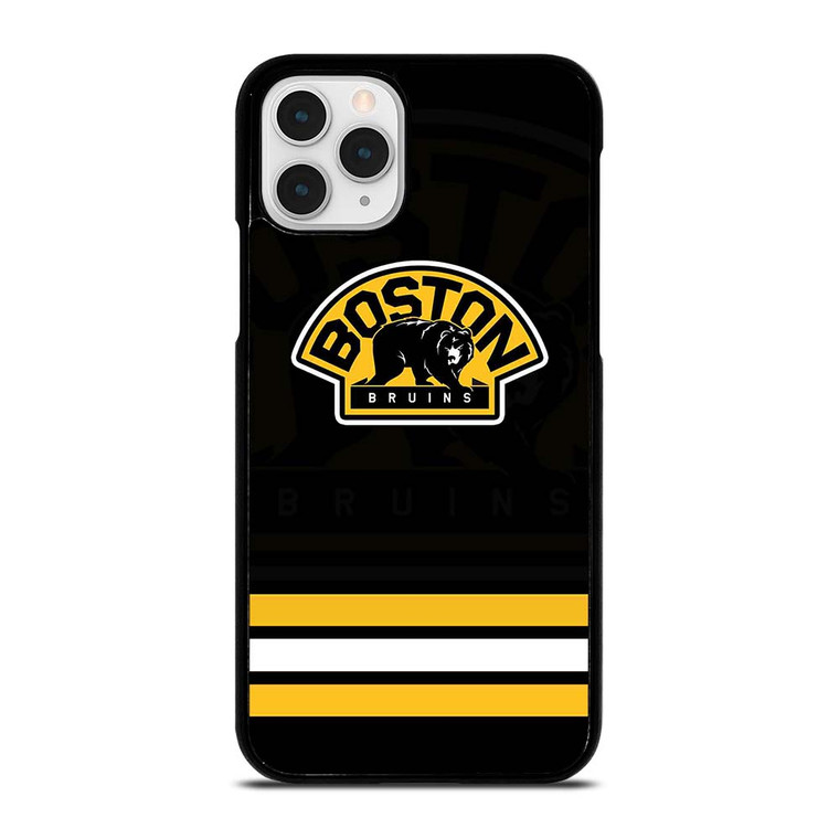 BOSTON BRUINS LOGO STRIPED iPhone 11 Pro Case Cover