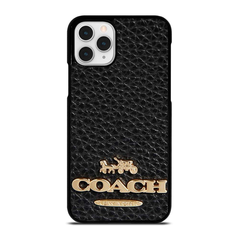 COACH NEW YORK BLACK LEATHER 2 iPhone 11 Pro Case Cover
