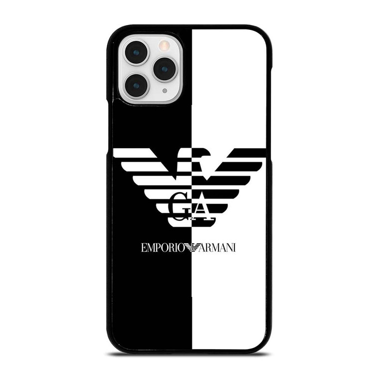 EMPORIO ARMANI WHITE BLACK iPhone 11 Pro Case Cover