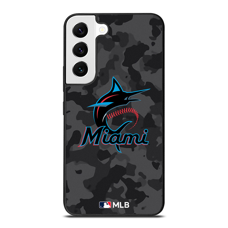 MIAMI MARLINS BASEBALL BLACK CAMO Samsung Galaxy S22 Case Cover