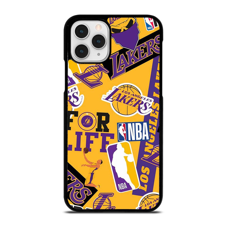 LA LOS ANGELES LAKERS STICKER BOMB iPhone 11 Pro Case Cover