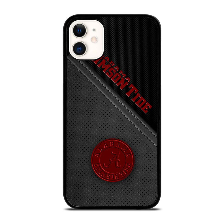 ALABAMA CRIMSON TIDE LEATHER iPhone 11 Case Cover