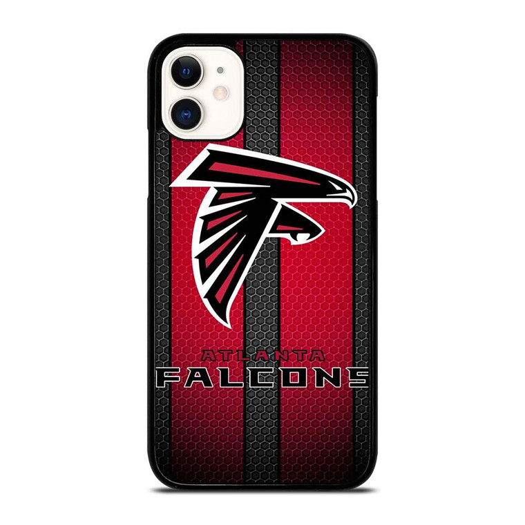 ATLANTA FALCONS METAL LOGO NFL iPhone 11 Case Cover