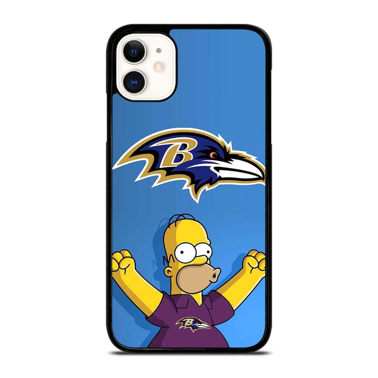 BALTIMORE RAVENS THE SIMPSON iPhone 11 Case Cover BALTIMORE RAVENS THE SIMPSON iPhone 11 Case Cover
