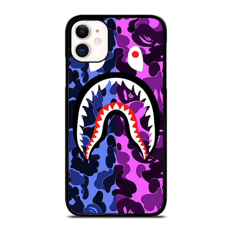 BAPE CAMO LOGO BLUE PURPLE iPhone 11 Case Cover BAPE CAMO LOGO BLUE PURPLE iPhone 11 Case Cover