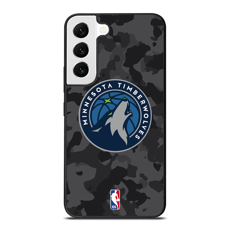 MINNESOTA TIMBERWOLVES BLACK CAMO Samsung Galaxy S22 Case Cover