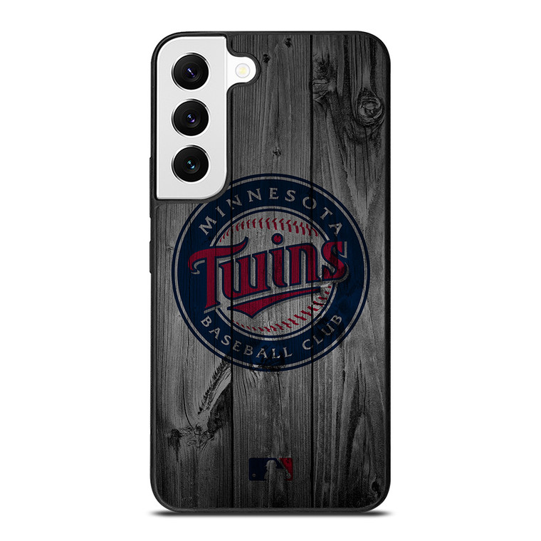 MINNESOTA TWINS BASEBALL MLB WOOD LOGO Samsung Galaxy S22 Case Cover