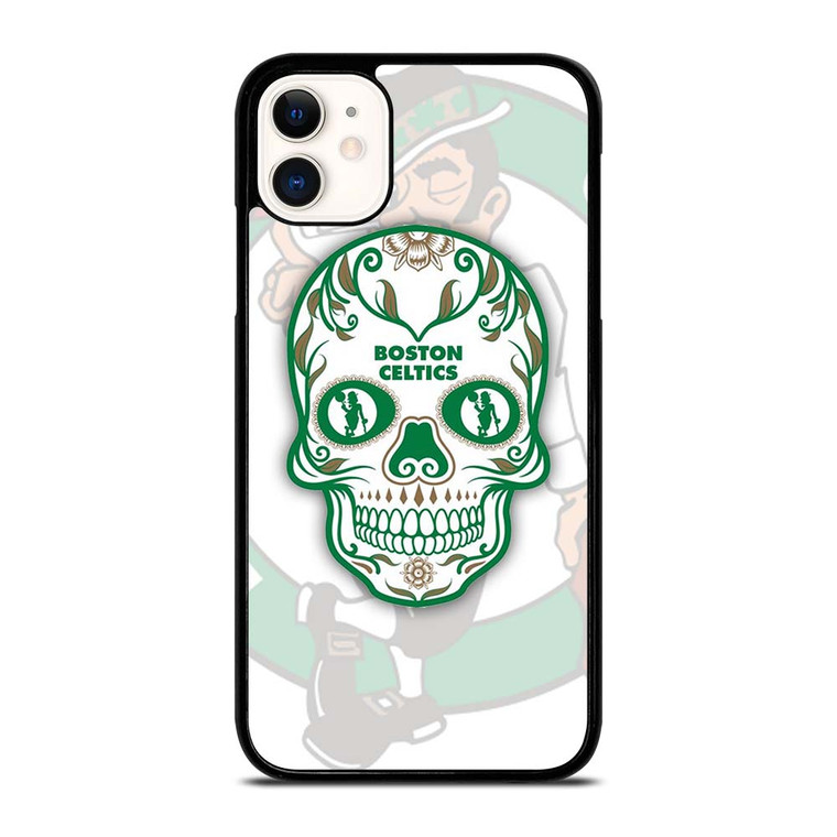 BOSTON CELTICS BASKET SKULL iPhone 11 Case Cover