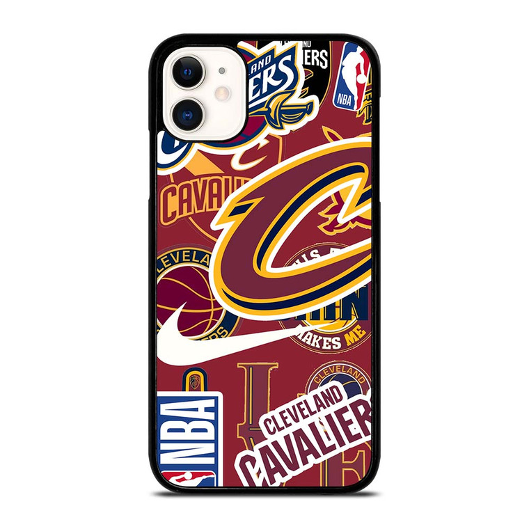 CLEVELAND CAVALIERS NBA STICKER BOMB iPhone 11 Case Cover