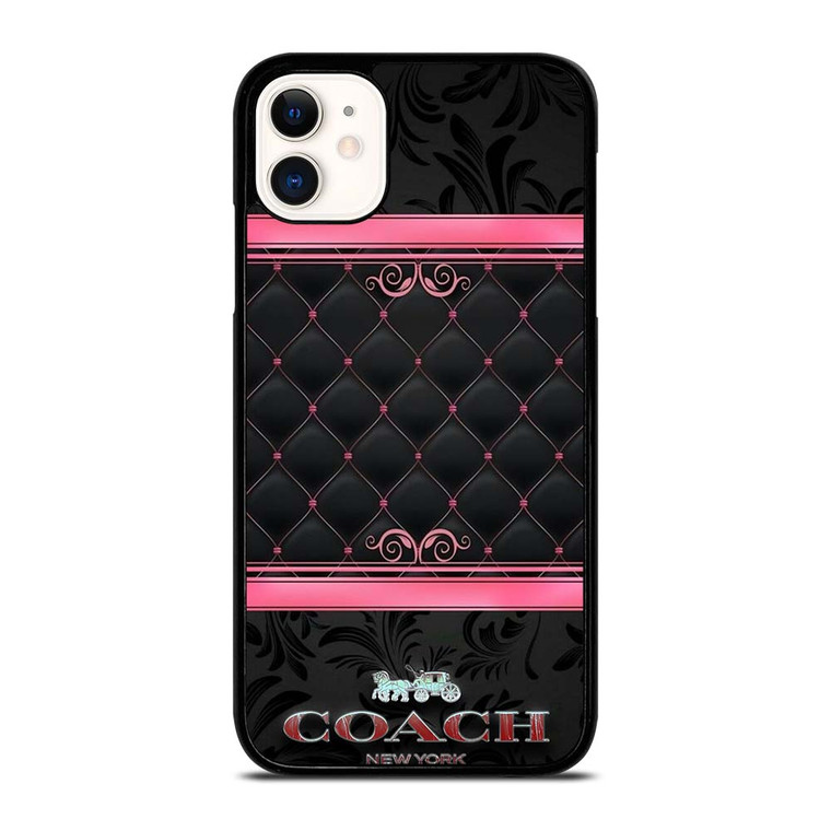 COACH NEW YORK PINK BLACK iPhone 11 Case Cover