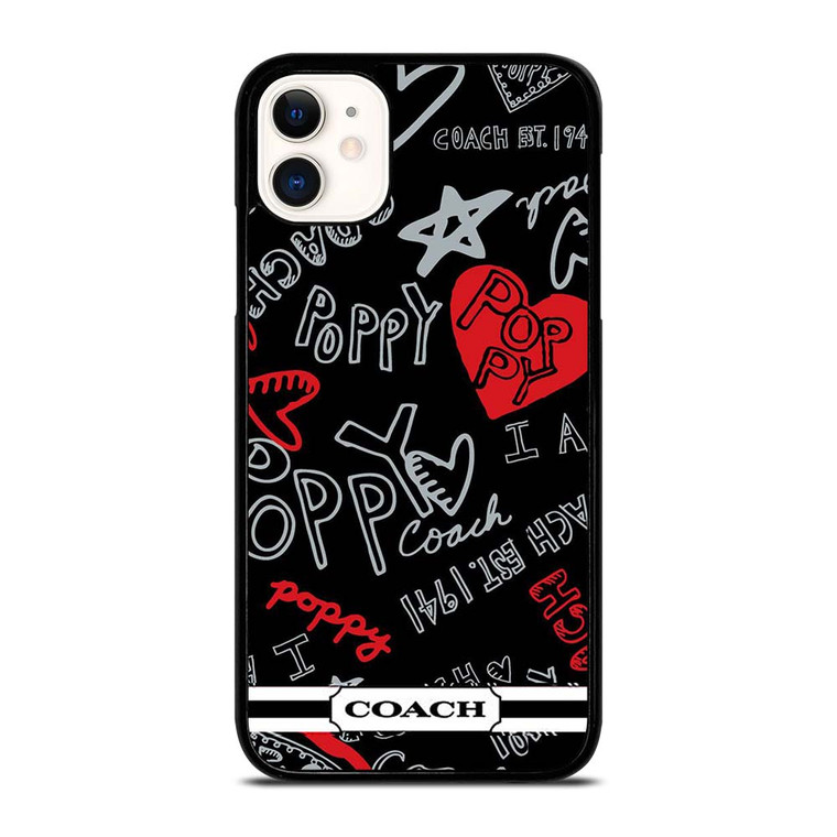 COACH NEW YORK POPPY BLACK iPhone 11 Case Cover
